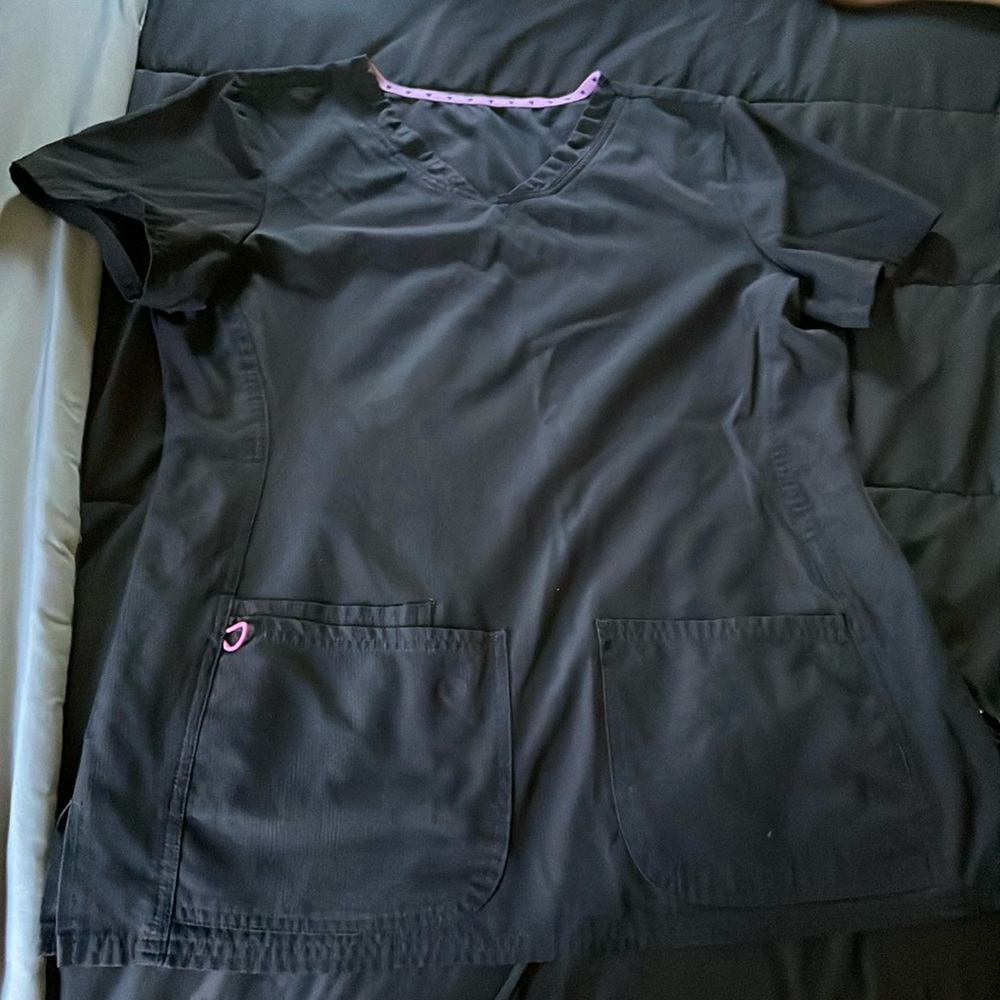 Black HeartSoul Scrub Top